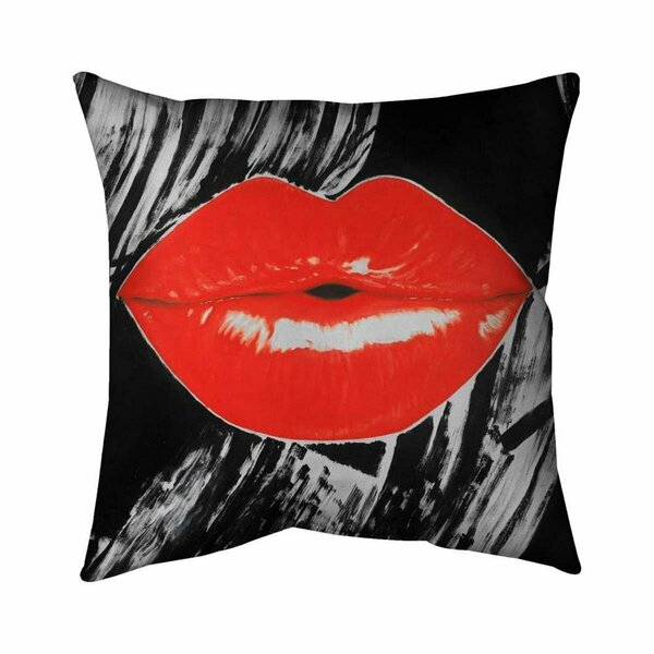 Fondo 20 x 20 in. Pouty Glossy Lips-Double Sided Print Indoor Pillow FO2772592